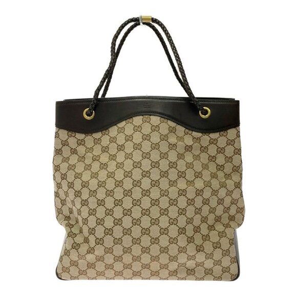 Gucci and 2123 GG Canvas Leather Shoulder Bag Brown Shoulder Bag